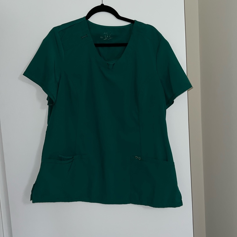 Green scrub top